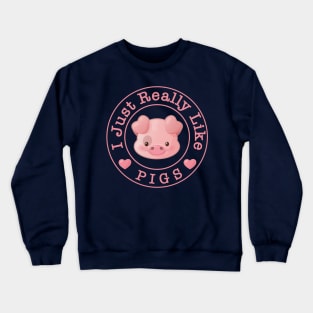 Cute Kawaii Pink Pig Crewneck Sweatshirt